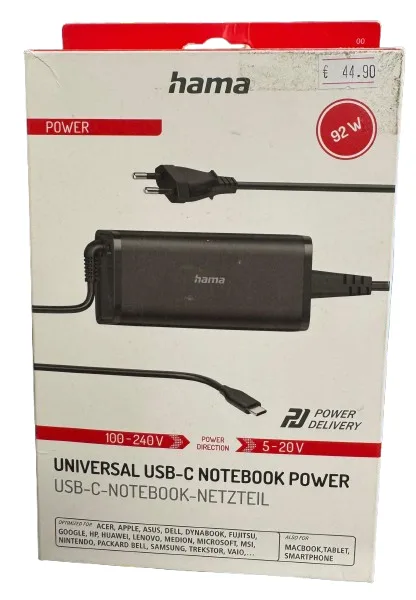 Universal USB-C Notebook-Netzteil 92 W