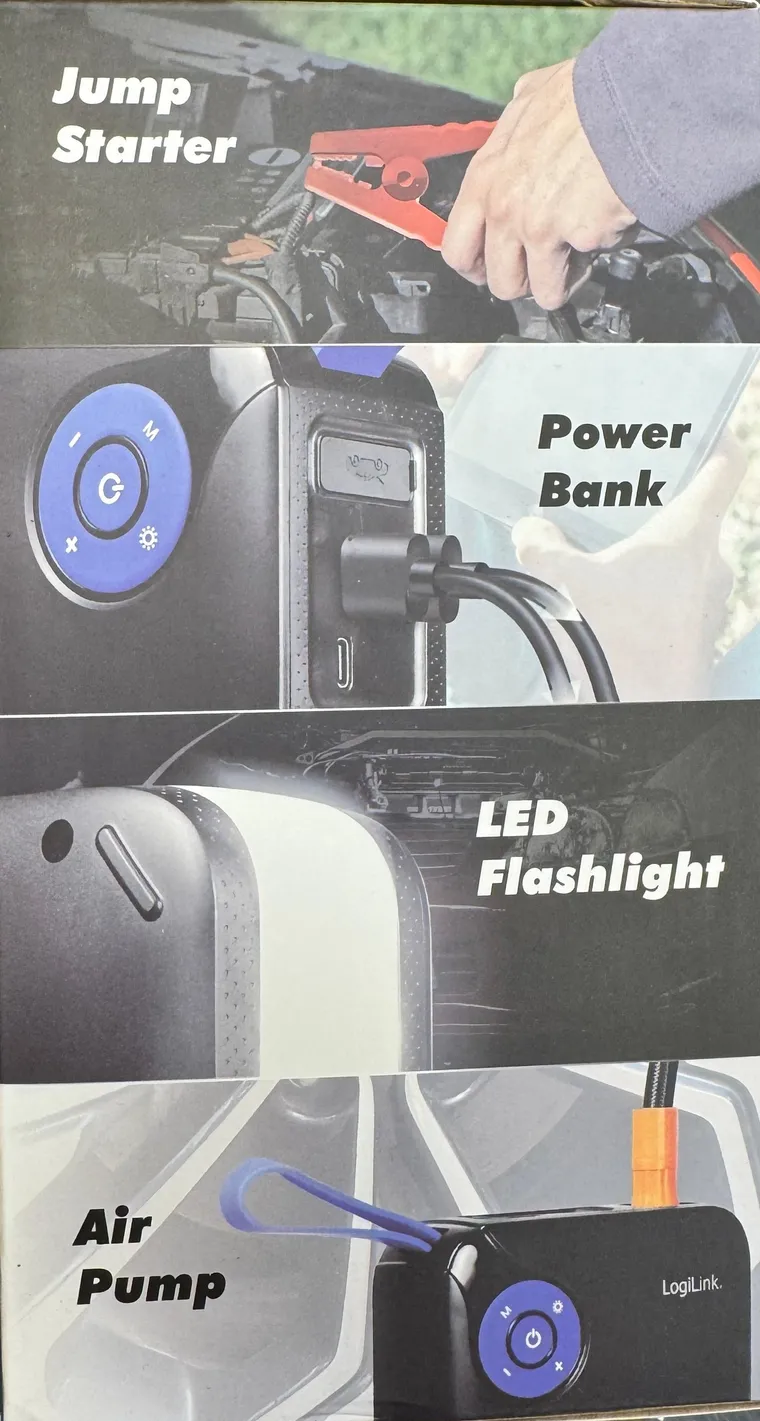 Starthilfe-Powerbank 4-in-1