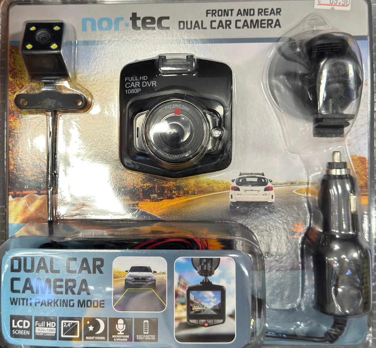 Dual-Dashcam mit Front- und Heckkamera
